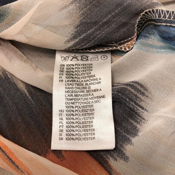 H&M Sheer multicolor Blouse Woman Size 6 - Picture 5 of 8